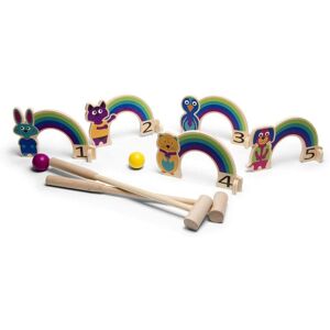 BS Toys Tebow Jeu de Croquet en Bois - Couleurs de l'Arc-en-ciel pour Enfants BS Toys Tebow Jeu de Croquet en Bois - Couleurs de l'Arc-en-ciel pour Enfants