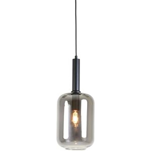 Light&Living LEKAR - Lámpara colgante de 22cm de cristal ahumado y negro Light&Living LEKAR - Lámpara colgante de 22cm de cristal ahumado y negro