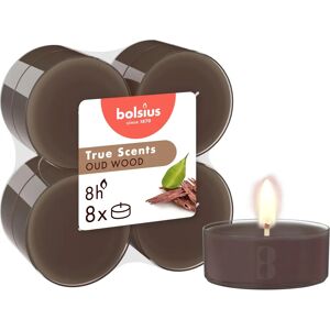 Bolsius Old Wood Maxilight - 8 Bougies - Tealights - Parfumées - Publicité Bolsius Old Wood Maxilight - 8 Bougies - Tealights - Parfumées - Publicité
