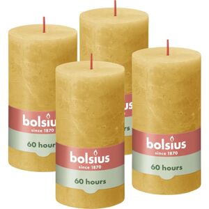 Bolsius Shine Honey Yellow Pillar Candle - 130x68 mm Bolsius Shine Honey Yellow Pillar Candle - 130x68 mm