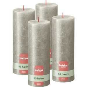Bolsius - Rustic Pillar Candles 4 pcs - 190x68 mm Champagne Bolsius - Rustic Pillar Candles 4 pcs - 190x68 mm Champagne