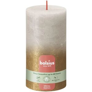 Bolsius - Rustieke Sunset stompkaars - 13x6,8 cm - Grijs/Gold Bolsius - Rustieke Sunset stompkaars - 13x6,8 cm - Grijs/Gold