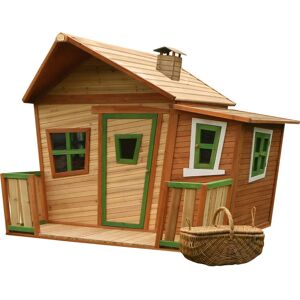 Axi Crooked Lisa Spielhaus - Holz Garten Kinderhaus mit Fenstern Axi Crooked Lisa Spielhaus - Holz Garten Kinderhaus mit Fenstern