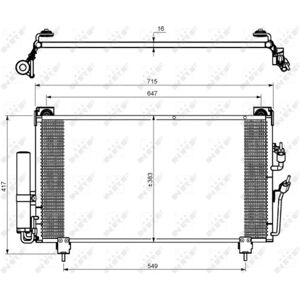 NRF Mitsubishi Kompressori Kondensaattori - Easy Fit, Kosteuduttajalla NRF Mitsubishi Kompressori Kondensaattori - Easy Fit, Kosteuduttajalla
