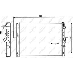 Radiatore NRF 58243 in Alluminio - Alette di raffreddamento - 640mm x 490mm Radiatore NRF 58243 in Alluminio - Alette di raffreddamento - 640mm x 490mm