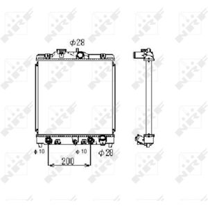 NRF 516356 Honda Radiator - Engine Cooling Aluminium - Civic V, CRX 3/5 doors - Radiator NRF 516356 Honda Radiator - Engine Cooling Aluminium - Civic V, CRX 3/5 doors - Radiator
