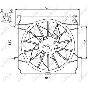 NRF 47529 Moteur Ventilateur de Radiateur - Rectangle, 455mm, 6 Palmes - Publicité NRF 47529 Moteur Ventilateur de Radiateur - Rectangle, 455mm, 6 Palmes - Publicité