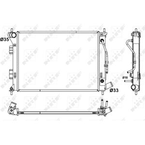 Radiatore NRF 53172 in Alluminio - Raffreddamento acqua/olio - 394x552x16mm Radiatore NRF 53172 in Alluminio - Raffreddamento acqua/olio - 394x552x16mm