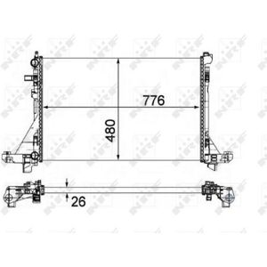 NRF 58482 Aluminium Radiator for Renault Master 3, Opel Movano B NRF 58482 Aluminium Radiator for Renault Master 3, Opel Movano B