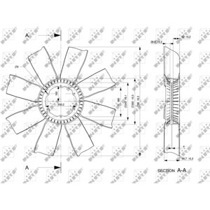 NRF Modello 49804 Ruota del ventilatore - Raffreddamento motore NRF Modello 49804 Ruota del ventilatore - Raffreddamento motore