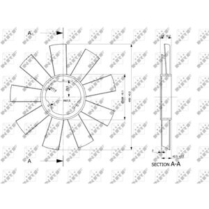 NRF 49812 Ruota del Ventilatore - Raffreddamento Motore NRF 49812 Ruota del Ventilatore - Raffreddamento Motore