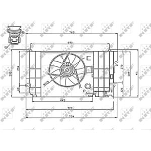 NRF 47740 Ventilateur de Radiateur - Rectangulaire 7 Pales 12V - Publicité NRF 47740 Ventilateur de Radiateur - Rectangulaire 7 Pales 12V - Publicité