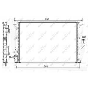 NRF 8200735039 Alumiinijäähdytin - Radiator NRF 8200735039 Alumiinijäähdytin - Radiator