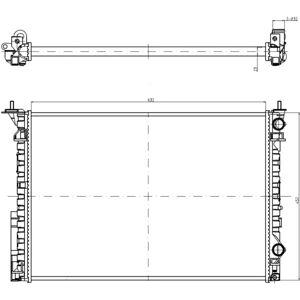 NRF 58242A Radiatore in alluminio per Renault Espace Laguna - Radiatore NRF 58242A Radiatore in alluminio per Renault Espace Laguna - Radiatore