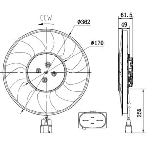 NRF 47917 Motore Ventilatore Radiatore - 12V, 400W, 9 Pale, Audi Q7/A4/A5 NRF 47917 Motore Ventilatore Radiatore - 12V, 400W, 9 Pale, Audi Q7/A4/A5
