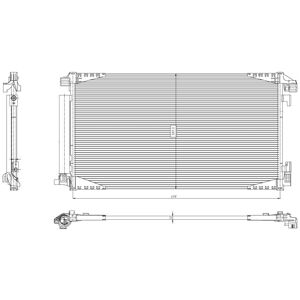 Condensatore aria condizionata NRF 350455 - con disidratatore, guarnizione, ø 15,5mm ingresso Condensatore aria condizionata NRF 350455 - con disidratatore, guarnizione, ø 15,5mm ingresso