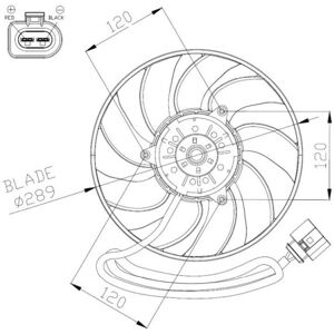 NRF Modèle 47946 Moteur Ventilateur Radiateur - 220W, 12V, Bosch OEM - Publicité NRF Modèle 47946 Moteur Ventilateur Radiateur - 220W, 12V, Bosch OEM - Publicité