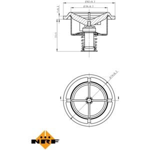Termostato acqua NRF 725017 - 86 senza contenitore Termostato acqua NRF 725017 - 86 senza contenitore