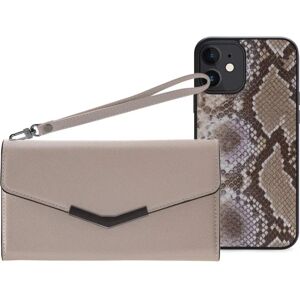 Mobilize iPhone 11/XR Beigeschlangen 2-in-1 Clutch Mobilize iPhone 11/XR Beigeschlangen 2-in-1 Clutch