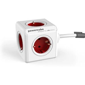 Allocacoc PowerCube Extended Verlengkabel - Rood/Wit - 5 Stopcontacten Allocacoc PowerCube Extended Verlengkabel - Rood/Wit - 5 Stopcontacten