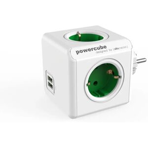 Allocacoc PowerCube 1202GN/DEOUPC - 4 Stopcontacten USB Lader Allocacoc PowerCube 1202GN/DEOUPC - 4 Stopcontacten USB Lader