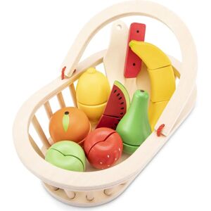 New Classic Toys - Fruit Basket - Wooden Cutting Meal for Kids New Classic Toys - Fruit Basket - Wooden Cutting Meal for Kids