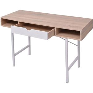 vidaXL 20135 Desk with 1 Drawer Oak and White - Desk vidaXL 20135 Desk with 1 Drawer Oak and White - Desk