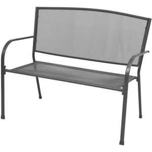 vidaXL Garden Bench with Armrests Steel Mesh 108x60x88 cm Patio Park Seat vidaXL Garden Bench with Armrests Steel Mesh 108x60x88 cm Patio Park Seat