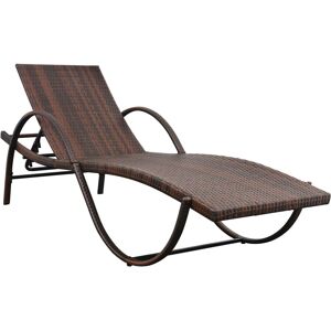 VIDAXL - Lettino Prendisole - Brown - Sun Lounger VIDAXL - Lettino Prendisole - Brown - Sun Lounger