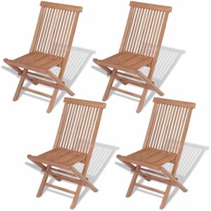 vidaXL Outdoor Chair Teak 4 pcs - Garden, Patio, Foldable vidaXL Outdoor Chair Teak 4 pcs - Garden, Patio, Foldable