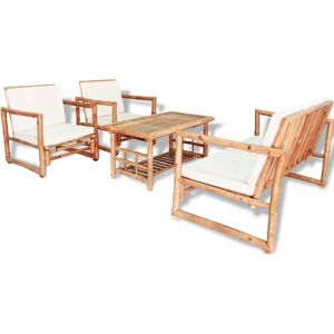 Conjunto de Muebles de Bambú VidaXL - Marrón - Muebles para Jardín Conjunto de Muebles de Bambú VidaXL - Marrón - Muebles para Jardín
