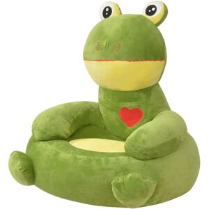 vidaXL Hochstuhl - Grün - Plüsch Frosch Kindersitz vidaXL Hochstuhl - Grün - Plüsch Frosch Kindersitz