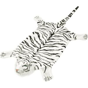 vidaXL Tiger Carpet Plush 144cm White Home Living Room Floor Mat Soft Rug - Floor Mat vidaXL Tiger Carpet Plush 144cm White Home Living Room Floor Mat Soft Rug - Floor Mat