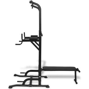 vidaXL Power Tower with Sit-up Bench - Power Tower Exercise Equipment vidaXL Power Tower with Sit-up Bench - Power Tower Exercise Equipment