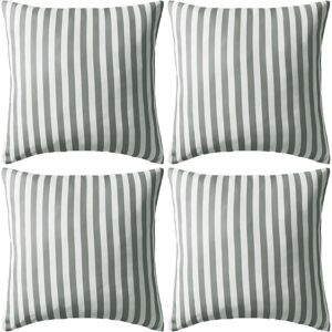 Coussins de jardin à rayures grises 45x45cm vidaXL - Coussins de jardin Coussins de jardin à rayures grises 45x45cm vidaXL - Coussins de jardin