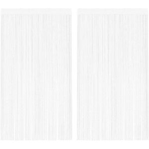 vidaXL White String Curtains 2x 140x250 cm - Curtains vidaXL White String Curtains 2x 140x250 cm - Curtains