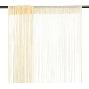 vidaXL 2x String Curtains - Room Divider 140x250 cm Cream vidaXL 2x String Curtains - Room Divider 140x250 cm Cream