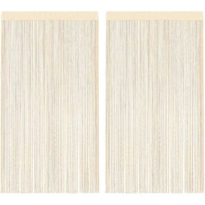 vidaXL 2x String Curtains - Room Divider 140x250 cm Cream vidaXL 2x String Curtains - Room Divider 140x250 cm Cream