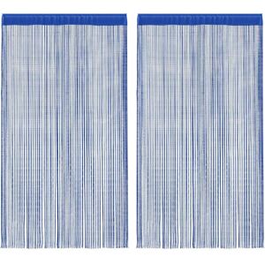 vidaXL 2x String Curtains 100x250 cm Blue - Curtains vidaXL 2x String Curtains 100x250 cm Blue - Curtains