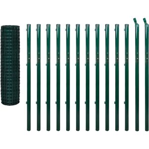 vidaXL Euro Fence Steel 25x1.7 m Green - Fence vidaXL Euro Fence Steel 25x1.7 m Green - Fence