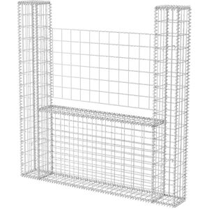 vidaXL Galvanized Steel U-Shape Gabion Basket 160x20x150cm vidaXL Galvanized Steel U-Shape Gabion Basket 160x20x150cm