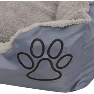 vidaXL Hundeseng med polstret pude XL Grå vidaXL Hundeseng med polstret pude XL Grå