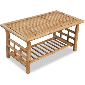 vidaXL Bamboo Coffee Table 90x50x45 cm - Living Room or Outdoor Patio Furniture vidaXL Bamboo Coffee Table 90x50x45 cm - Living Room or Outdoor Patio Furniture