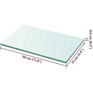 vidaXL Shelf Glass Transparent 30cm x 15cm - Shelf vidaXL Shelf Glass Transparent 30cm x 15cm - Shelf