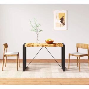 vidaXL Solid Mango Wood Dining Table 120cm - Kitchen Table vidaXL Solid Mango Wood Dining Table 120cm - Kitchen Table