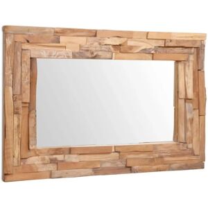 vidaXL Teak Rectangular Decorative Mirror 90x60cm - Decor vidaXL Teak Rectangular Decorative Mirror 90x60cm - Decor