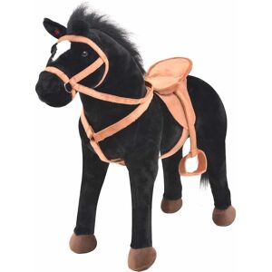 vidaXL Reitpferd - Plüschtier Schwarz - Realistisch & Ton vidaXL Reitpferd - Plüschtier Schwarz - Realistisch & Ton