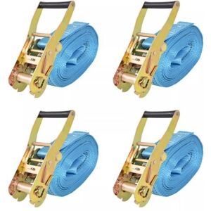 vidaXL Ratchet Tie Down Straps 8m Blue 4 pcs - Ratchet Tie Down Straps vidaXL Ratchet Tie Down Straps 8m Blue 4 pcs - Ratchet Tie Down Straps