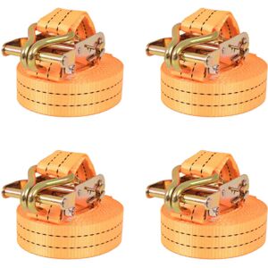 vidaXL Spanngurte mit Ratschenschloss 4 St. 6m Orange - Ladungssicherung vidaXL Spanngurte mit Ratschenschloss 4 St. 6m Orange - Ladungssicherung