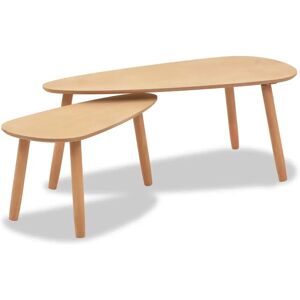 vidaXL Kiefernholz Couchtisch-Set - Kaffee, Beistelltisch, Endtisch vidaXL Kiefernholz Couchtisch-Set - Kaffee, Beistelltisch, Endtisch